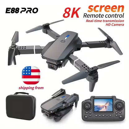 E88 Pro Mini Drone with Screen Control + App, Camera Included (1080 Max)