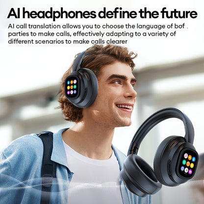 for HYUNDAI HY - X1 PRO AI Translation LCD Touch Global Business Travelers International Meetings 2025 Trendy Headphones