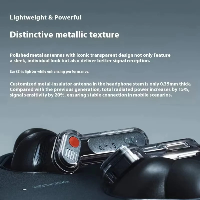 2026 Nothing Ear (3) Earphones Wireless Bluetooth 45dB Noise Reduction Headset Nothing Ear3 in-Ear Hifi Stereo Portable Earphone