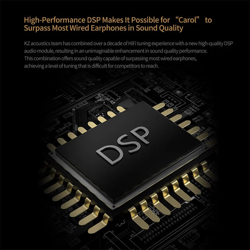 KZ Carol TWS Earphone 6 MIC Active Noise Canceling True Wireless  waterproof Bluetooth 5.3  Stereo Earbuds