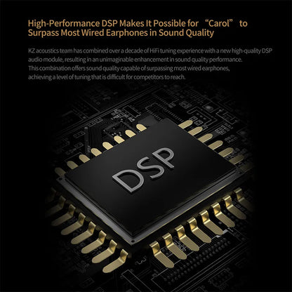 KZ Carol TWS Earphone 6 MIC Active Noise Canceling True Wireless  waterproof Bluetooth 5.3  Stereo Earbuds