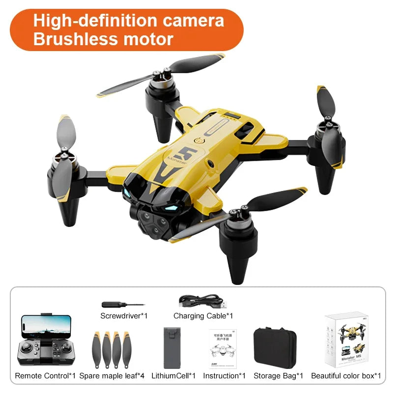 M5 Mini RC Drone Professional Triple Camera Drone with HD 4K GPS Commercial Drones with High Quality Imaging Features Dron Toys
